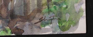 Jan Sluijters (jr.) - Aquarel, Huisjes in het groen kopen? Bied vanaf 60!