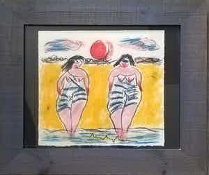 Anton Heyboer - Baddames aan het strand - verkocht voor € 425!