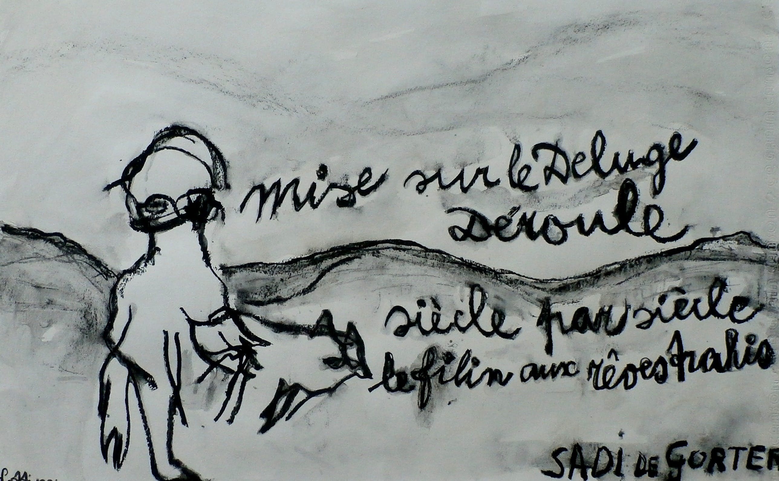 Lotti van der Gaag - krijttekening: Sadi de Gorter - 1991 verkocht voor € 149!