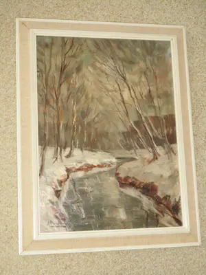 Jan Baartmans - Olieverfschilderij - Sneeuwgezicht kopen? Bied vanaf 100!