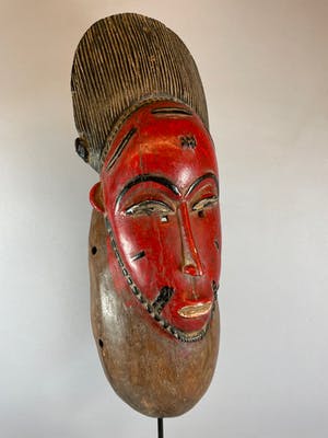 Bamun - Red Afrikaans Baule masker - Iv. Coast. kopen? Bied vanaf 65!
