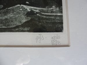 Astrid van Leest - Ets, Titel. "Gijs ". kopen? Bied vanaf 30!