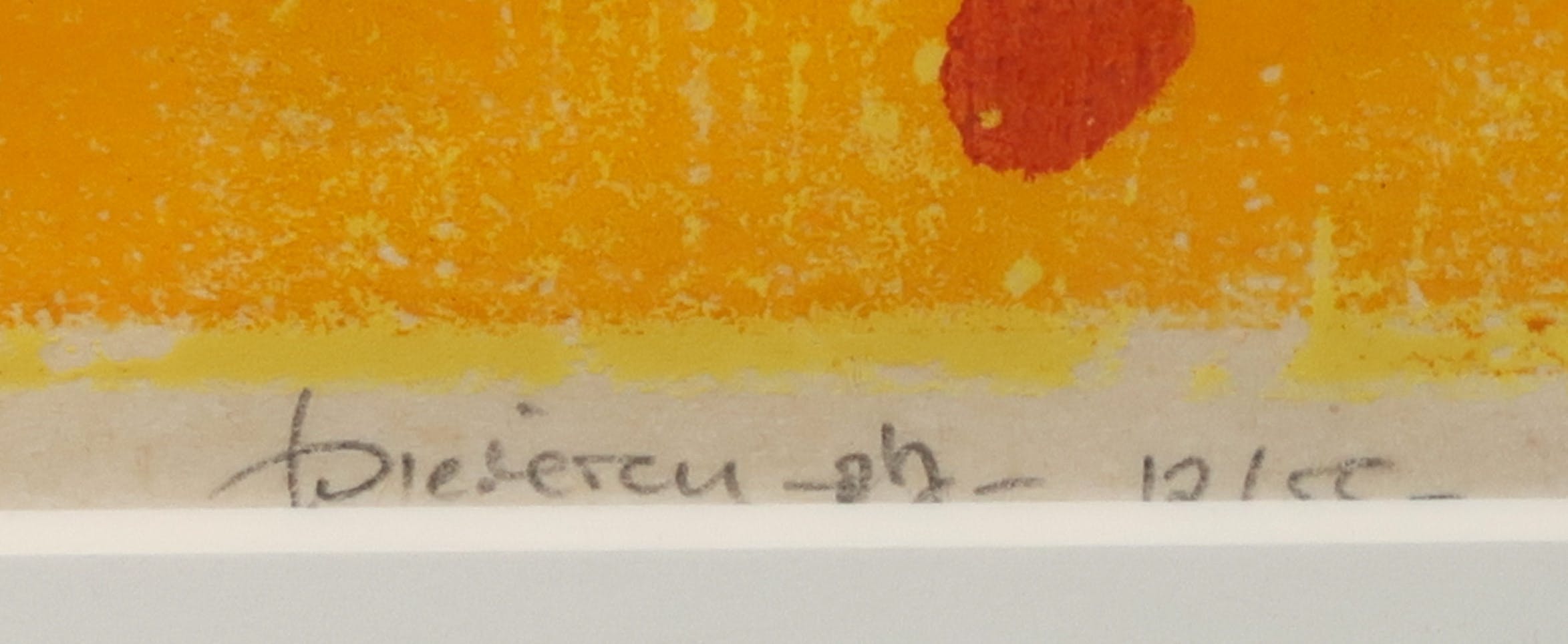 Jef Diederen - Lino op dungeschept papier, Zang van vogels (groot) - Ingelijst kopen? Bied vanaf 70!