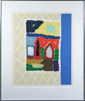 Harrie Gerritz - Zeefdruk, Zonder titel - Ingelijst kopen? Bied vanaf 50!