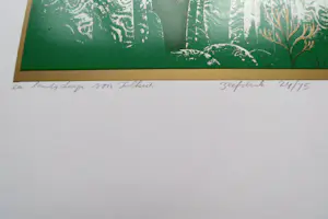 Jos Muris - Erg mooie kleuren - Zeefdruk "Een landschap voor Tolkien" beperkte oplage (75) kopen? Bied vanaf 40!