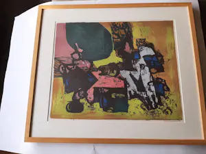 Daniel den Dikkenboer - Kleuren litho, Abstract werk kopen? Bied vanaf 40!