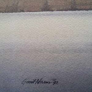 Gerrit Neven - Avondstemming - prachtige aquarel in originele lijst kopen? Bied vanaf 350!