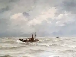 Johannes Keus - De Scheveningen 491. (groot 123!) verkocht voor € 175!