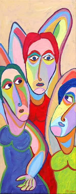 Twan de Vos - Vrouwen, origineel werk verkocht voor € 99!