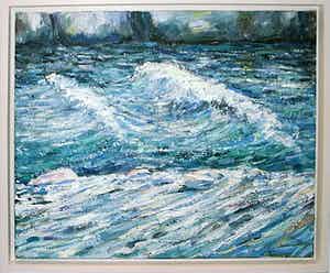 Harold Schouten - Golven bergrivier Franse Alpen verkocht voor € 250!