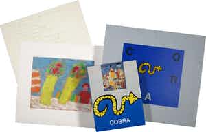 Eugene Brands - Cassette met zeefdruk, Cobra verkocht voor € 150!