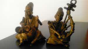 Brons (Onbekend) - West Afrika Twee muzikanten verkocht voor € 39!