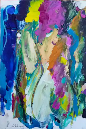 Jan van Lokhorst - Origineel abstract 2001 verkauft für € 225!