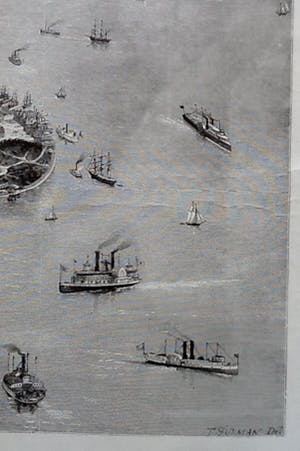 Niet of onleesbaar gesigneerd - T. Sulman, New York Bergen Hill Hoboken, bijzondere print kopen? Bied vanaf 1!