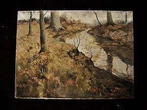 Paul van der Ven - Groot olieverf op doek "Herfstlandschap met meanderend riviertje" gesigneerd kopen? Bied vanaf 90!