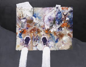 Antonio Poioumen - Gemengde techniek op doek, Kijkend kopen? Bied vanaf 1!