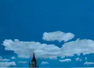 Sees Vlag - potlood tekening: 's-Gravenhage Vredespaleis - 2015 verkauft für € 125!