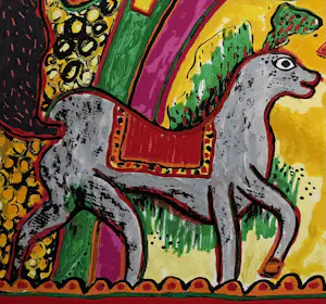 Corneille - handgesigneerde kleurenzeefdruk | 'Cirque' | 1993 (GROOT WERK) kopen? Bied vanaf 1000!