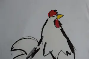 Ellen Meuwese - zeefdruk - Kip - 2000 kopen? Bied vanaf 25!