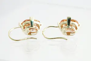 122- Leuke set 14 karaats gouden oorsieraden - facetgeslepen cognac edelsteen kopen? Bied vanaf 140!