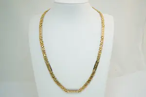 10 - Opvallend vormgegeven 18 karaat bi-color gouden Konings collier - LANG! kaufen? Bieten Sie von 4800!