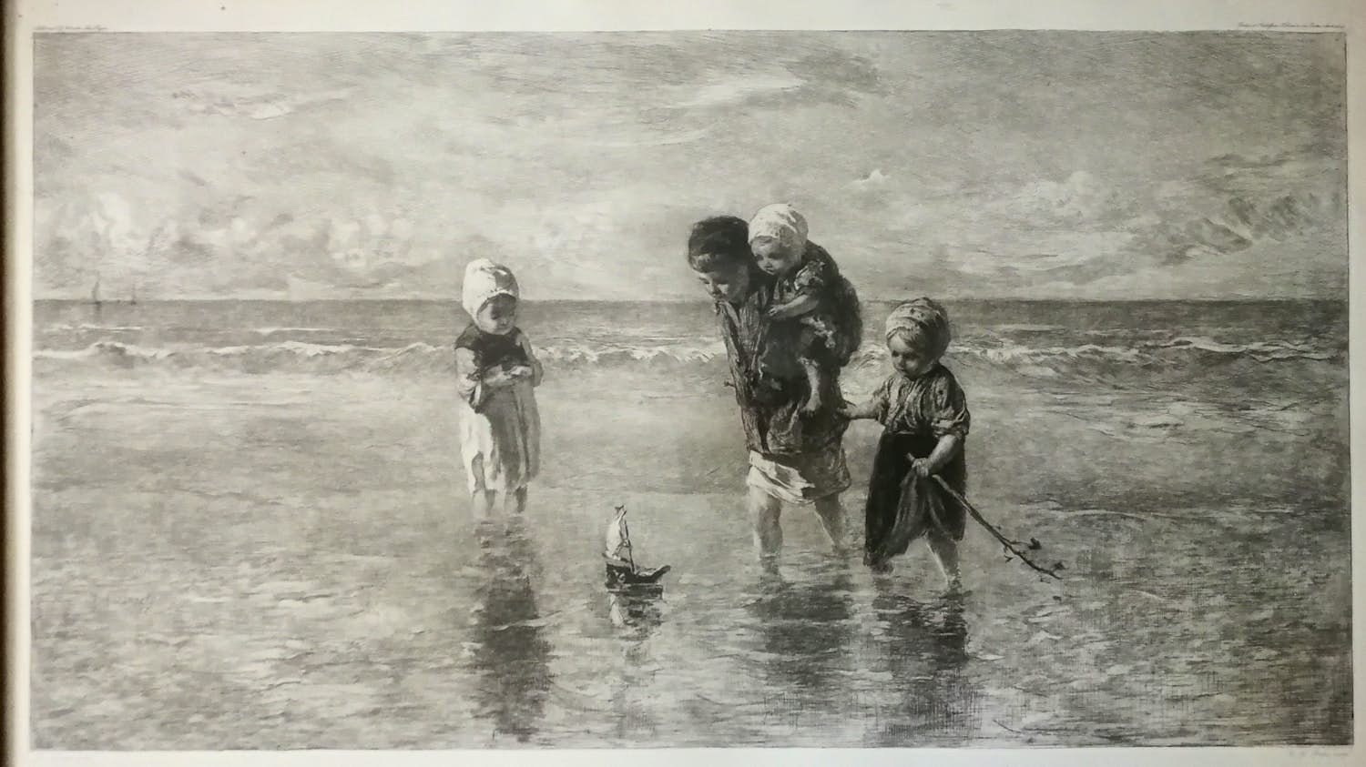 Jozef Israëls - Kinderen der zee. Groot! verkocht voor € 199!