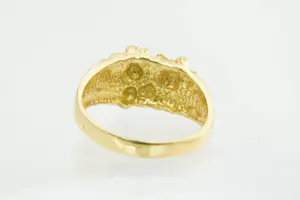 38 - Elegante Surinaamse 18 Krt geelgouden  unisex "Nugget" ring kopen? Bied vanaf 240!