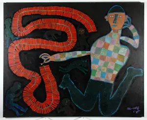 Shahid Parvez - Acryl op doek, 923CRACKERS (Zeer groot!) + boekje kopen? Bied vanaf 1200!