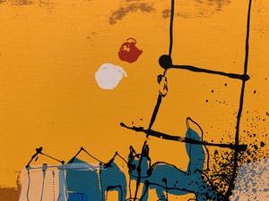 Theo Koster - kleurenzeefdruk - 'Connection' - 2000 kopen? Bied vanaf 50!