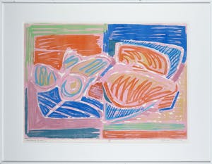 Luuk Scholten - Houtsnede, Dubbel bloem - Ingelijst kopen? Bied vanaf 35!