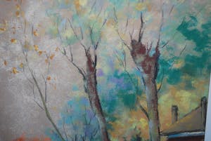 Jan Staats Kiewiet - pseud. Jeska - molen en boot aan het water - pastel kopen? Bied vanaf 65!