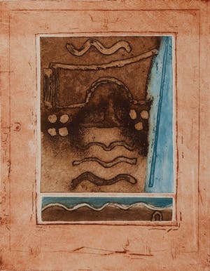 Jan Montyn - Tibet source du Mekong - 20/30 - 1996 - kleurenets op papier kopen? Bied vanaf 20!