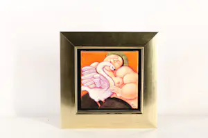 Ada Breedveld - Acryl op doek: Leda en de Zwaan - 2001 kopen? Bied vanaf 350!