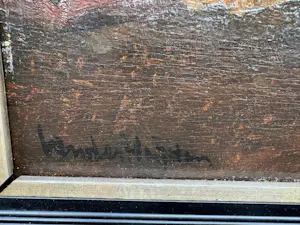 Jan van der Heijden - Interieur met vrouw bij de schouw. kopen? Bied vanaf 50!