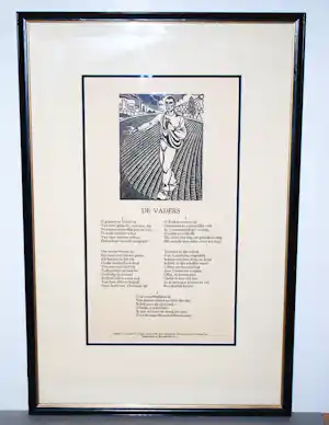 Jan Pzn Franken - De Vaders - houtsnede - bij het gedicht van Jan Greshoff - 1927 verkauft für € 50!