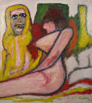 Pieter Haan - Acryl op doek, Zonder titel kopen? Bied vanaf 1!