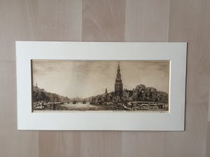 Cornelis Brandenburg - ets - Oude Schans te Amsterdam kopen? Bied vanaf 35!