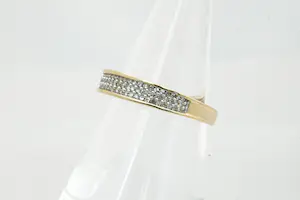 9 - Elegante en massief 14Kt geel gouden ring met 75 achtkantjes 0.35ct diamant kaufen? Bieten Sie von 290!