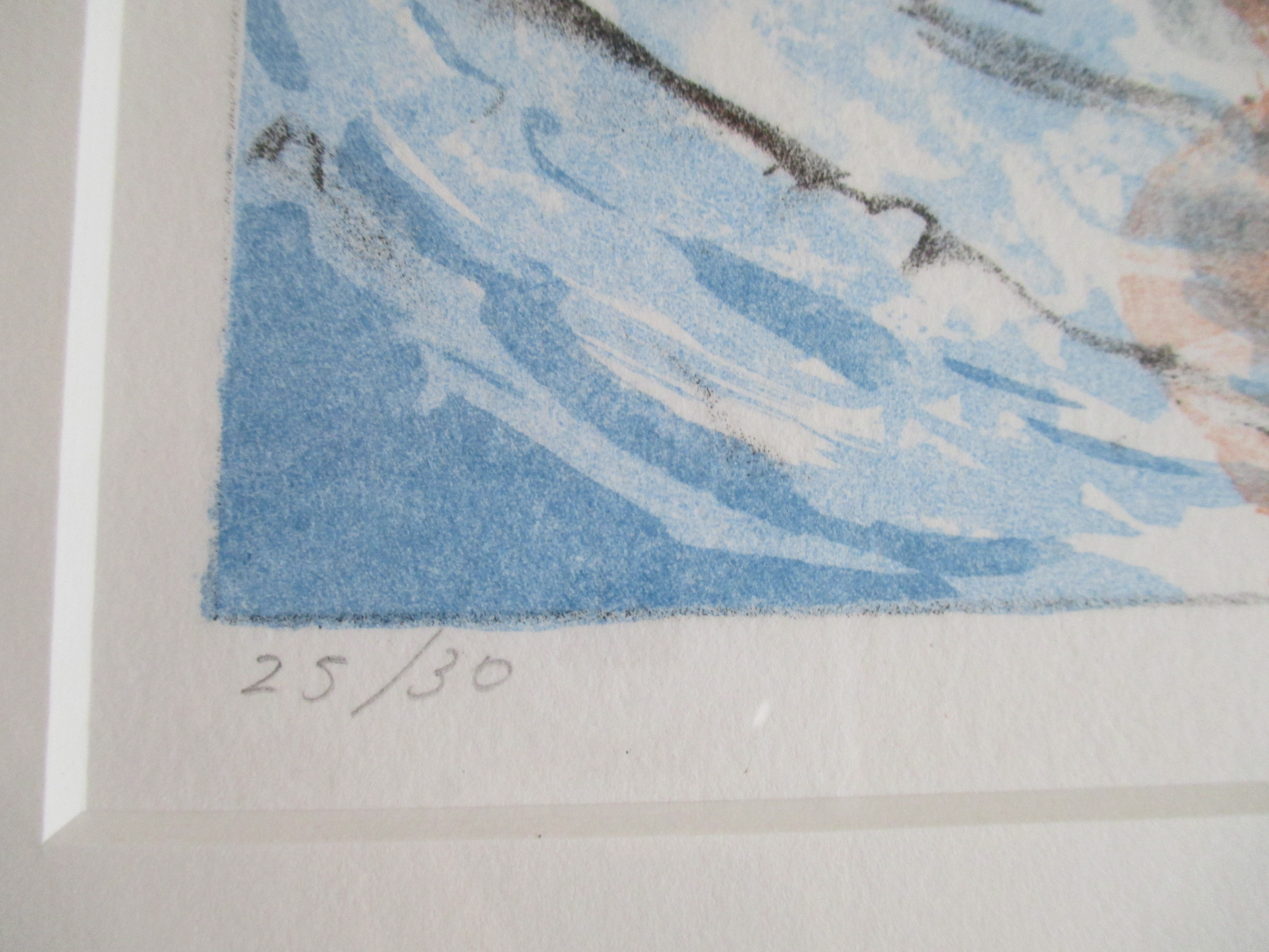 Gert Strengholt - grote ingelijste litho 'Water Burght III'' in Barth lijst kopen? Bied vanaf 55!