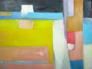 Philip Vencken - Acryl op doek, Landscape composition verkocht voor € 80!