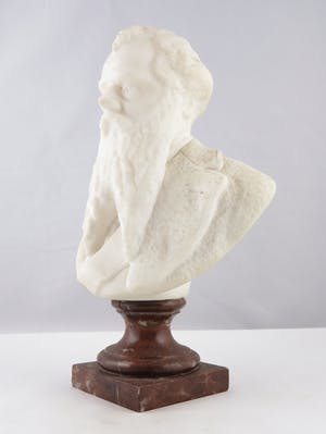 Niet of onleesbaar gesigneerd - Marmer, Buste man met baard kopen? Bied vanaf 1!