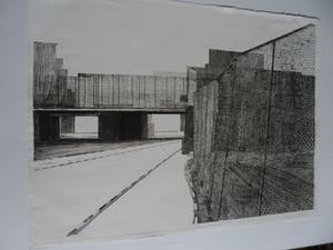 Joost Minnigh - Ets, Titel, "Afrastering". kopen? Bied vanaf 35!