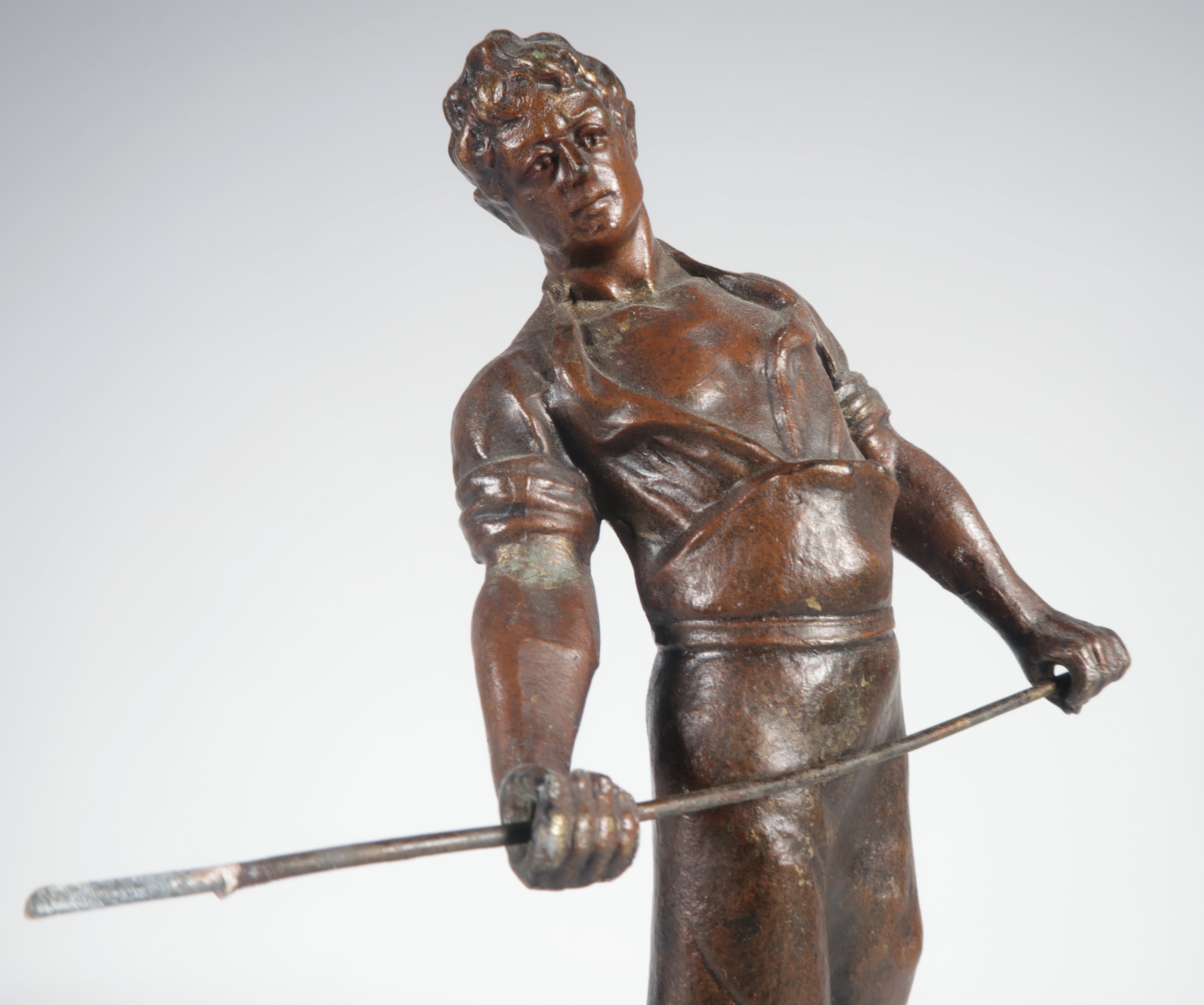 Niet of onleesbaar gesigneerd - Bronzen beeldje 19e eeuw, Smid  kopen? Bied vanaf 1!