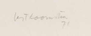 Metten Koornstra - Litho, Wandelaar bij een boom - Ingelijst kopen? Bied vanaf 70!