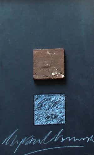 Christiaan Paul Damste - Gemengde techniek: Twee vierkanten verkocht voor € 295!