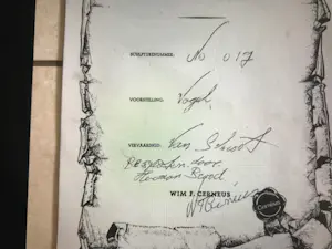 Wim Cerneus - Koopje : Prachtig beeld van een vogel , beschilderd door Herman Brood kopen? Bied vanaf 750!