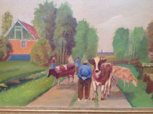 Niet of onleesbaar gesigneerd - Landschap met boerderij kopen? Bied vanaf 10!