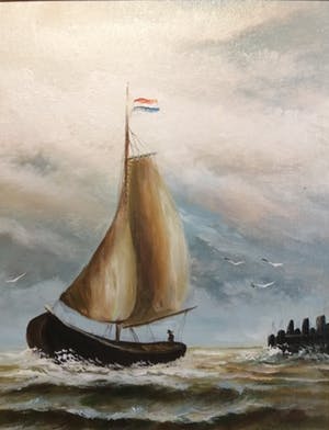 Niet of onleesbaar gesigneerd - Hollandse School (19e eeuw) - Zeegezicht kopen? Bied vanaf 10!