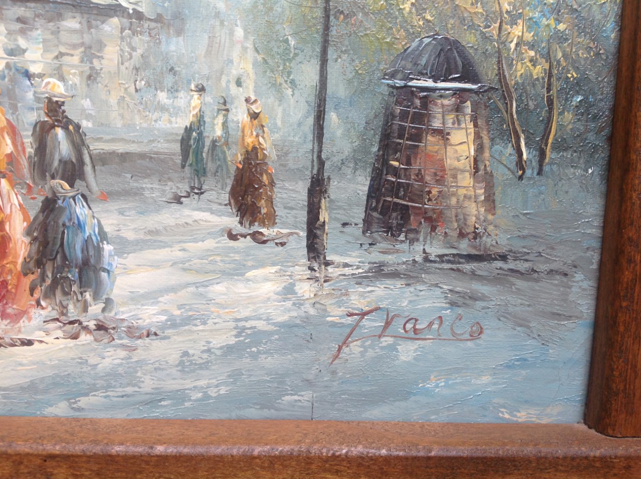 Niet of onleesbaar gesigneerd - Stadsgezicht - olieverf op doek kopen? Bied vanaf 1!