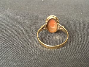 14K Goud - vintage schelpcamée ring met gravure kopen? Bied vanaf 50!
